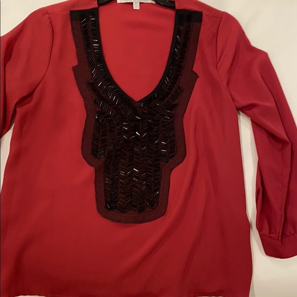 Collective concepts pink top with beaded design - Picture 1 of 2